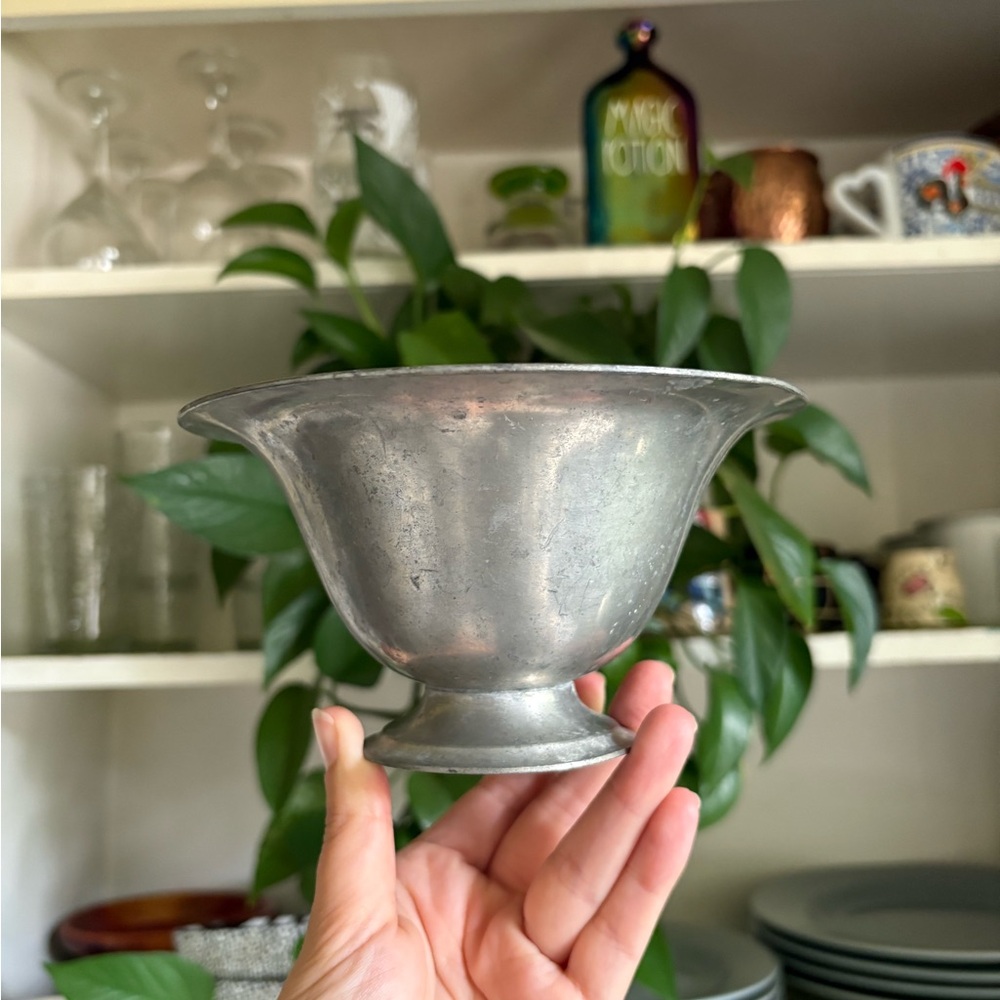 Vintage pewter dish